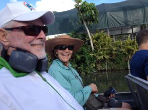 Mike and Gail are getting ready for some 'airboating'